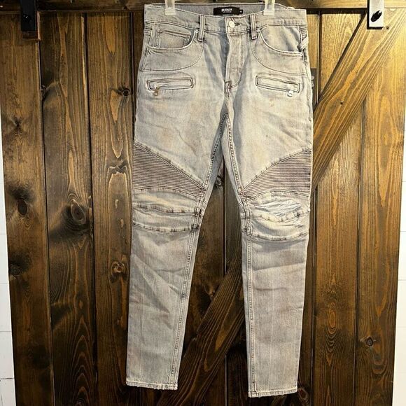 NWT Hudson Blinder Biker V2 Splatter Paint Skinny Jeans - Picture 5 of 9